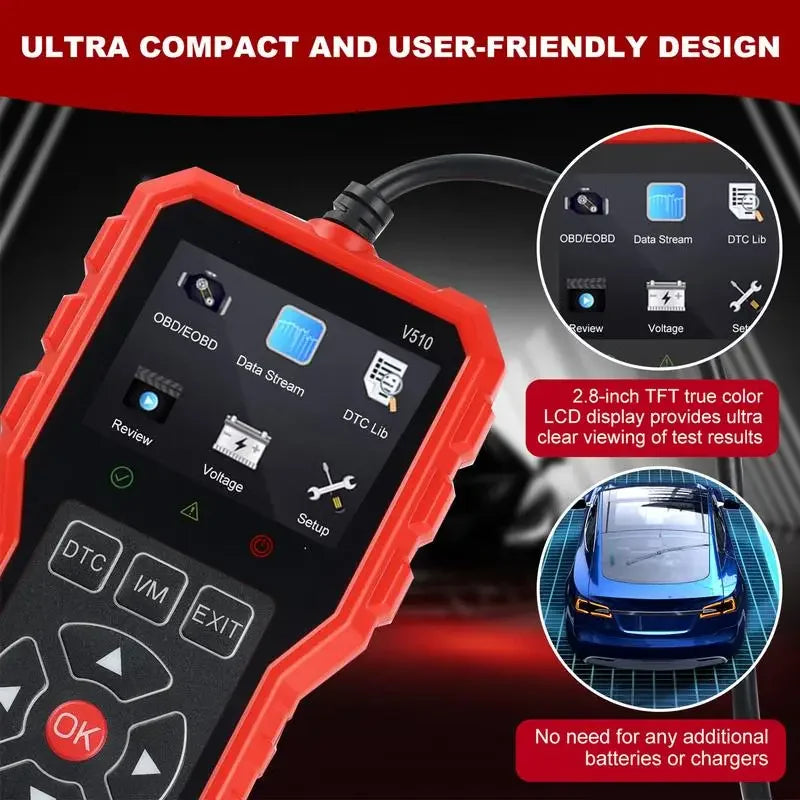Escáner de diagnóstico para automóviles 2 en 1